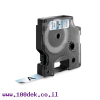 סרט סימון ברוחב 12 מ"מ 45010 Dymo - שחור על רקע שקוף