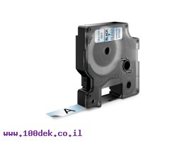 תמונה של מוצר סרט סימון ברוחב 12 מ"מ 45010 Dymo - שחור על רקע שקוף