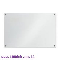 לוח זכוכית מחיק ומגנטי בצבע לבן בגודל 90x120  ס"מ