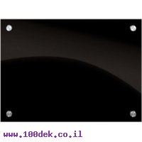 לוח זכוכית מחיק ומגנטי בצבע שחור בגודל 60x90 ס"מ