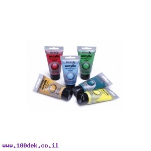 צבע אקריליק בשפופרת 75 מיל חום BURNT UMBER יחידות 6