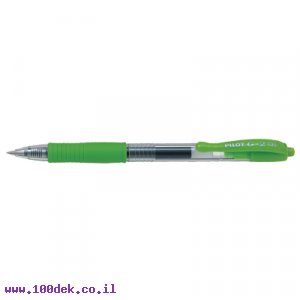 עט ג'ל עם לחצן פיילוט Pilot G2 - ירוק בהיר 0.5 מ"מ
