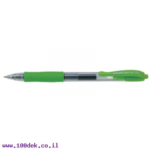 עט ג'ל עם לחצן פיילוט Pilot G2 - ירוק בהיר 0.5 מ"מ