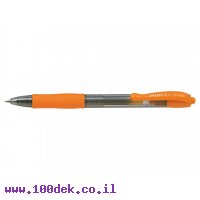 עט ג'ל עם לחצן פיילוט Pilot G2 - כתום 0.7 מ"מ