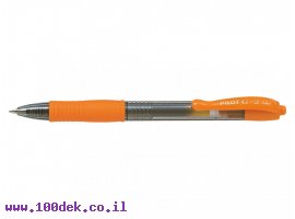 תמונה של מוצר עט ג'ל עם לחצן פיילוט Pilot G2 - כתום 0.7 מ"מ