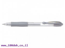 תמונה של מוצר עט ג'ל עם לחצן פיילוט Pilot G2 - כסף מטאלי 0.7 מ"מ