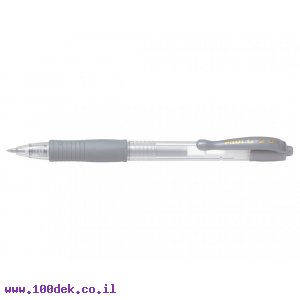 עט ג'ל עם לחצן פיילוט Pilot G2 - כסף מטאלי 0.7 מ"מ