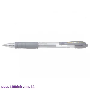 עט ג'ל עם לחצן פיילוט Pilot G2 - כסף מטאלי 0.7 מ"מ