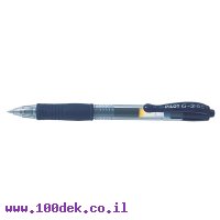 עט ג'ל עם לחצן פיילוט Pilot G2 - שחור/כחול 0.5 מ"מ