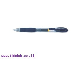 תמונה של מוצר עט ג'ל עם לחצן פיילוט Pilot G2 - שחור/כחול 0.5 מ"מ