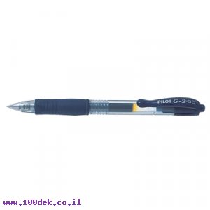 עט ג'ל עם לחצן פיילוט Pilot G2 - שחור/כחול 0.5 מ"מ