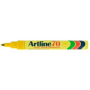 טוש לא מחיק 70 Artline (ארטליין) ראש עגול - צהוב