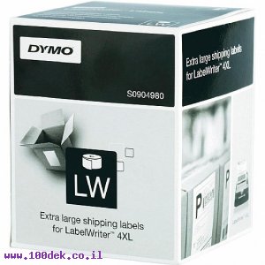 גליל מדבקות נייר Dymo LW 904980 גודל 159x104 מ"מ - 220 מדבקות עם דבק רגיל
