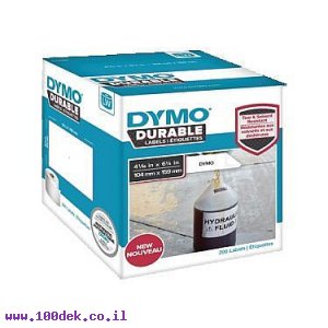 גליל מדבקות פלסטיק עמידות Dymo LW 1933086 גודל 159x104 מ"מ - 200 מדבקות עם דבק תעשייתי