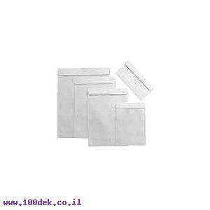מעטפה לבנה 18x25 ס"מ (עם חלון) - 100 יחידות