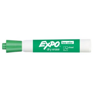 טוש מחיק Expo II - ראש שטוח, ירוק