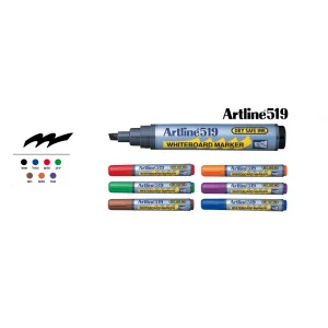 טוש מחיק Artline 519 - ראש שטוח, אדום