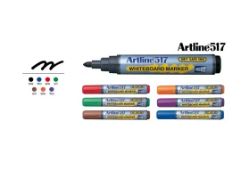 תמונה של מוצר טוש מחיק Artline 517 - ראש עגול, כחול