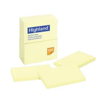 מזכרית דביקה Highland צהוב - 76x127 מ"מ - 100 דפים
