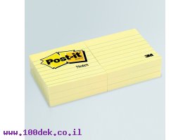 תמונה של מוצר מזכרית דביקה Post-it צהוב - 76x76 מ"מ, שורות - 6 יחידות