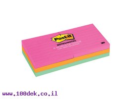 תמונה של מוצר מזכרית דביקה Post-it צבעוני - 76x76 מ"מ, שורות - 6 יחידות