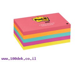 תמונה של מוצר מזכרית דביקה Post-it צבעוני - 76x127 מ"מ - 5 יחידות של 100 דפים