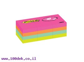 תמונה של מוצר מזכרית דביקה Post-it צבעוני - 38x51 מ"מ - 12 יחידות