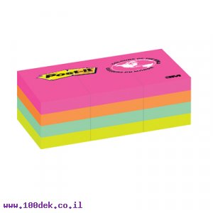 מזכרית דביקה Post-it צבעוני - 38x51 מ"מ - 12 יחידות