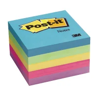 מזכרית דביקה Post-it צבעוני אולטרה - 76x76 מ"מ - 5 יחידות של 100 דפים