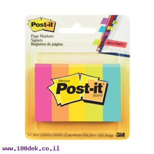 דגלון סימון Post-It -מארז 5 צבעים - נייר