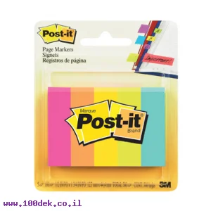 דגלון סימון Post-It -מארז 5 צבעים - נייר