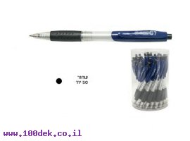 תמונה של מוצר עט לחצן Cobra - חבילה של 50 יחידות, 1 מ"מ - שחור