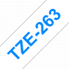 סרט סימון ברוחב 36 מ"מ Brother TZE-263 - כחול על רקע לבן