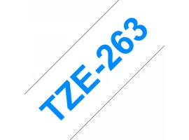 תמונה של מוצר סרט סימון ברוחב 36 מ"מ Brother TZE-263 - כחול על רקע לבן