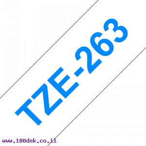 סרט סימון ברוחב 36 מ"מ Brother TZE-263 - כחול על רקע לבן