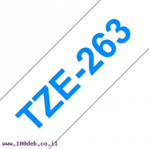 סרט סימון ברוחב 36 מ"מ Brother TZE-263 - כחול על רקע לבן