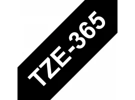 תמונה של מוצר סרט סימון ברוחב 36 מ"מ Brother TZE-365 - לבן על רקע שחור