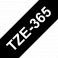 סרט סימון ברוחב 36 מ"מ Brother TZE-365 - לבן על רקע שחור