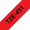 סרט סימון ברוחב 24 מ"מ Brother TZE-451 - שחור על רקע אדום