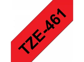תמונה של מוצר סרט סימון ברוחב 36 מ"מ Brother TZE-461 - שחור על רקע אדום