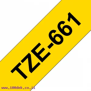 סרט סימון ברוחב 36 מ"מ Brother TZE-661 - שחור על רקע צהוב