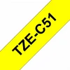 סרט סימון ברוחב 24 מ"מ Brother TZE-C51 - שחור על רקע צהוב זוהר