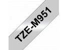 תמונה של מוצר סרט סימון ברוחב 24 מ"מ Brother TZE-M951 - שחור על רקע כסף מט