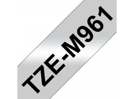 תמונה של מוצר סרט סימון ברוחב 36 מ"מ Brother TZE-M961 - שחור על רקע כסף מט