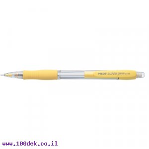 עיפרון מכני Pilot H-185 סופר גריפ, גוף צהוב - 0.5 מ"מ