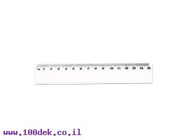 תמונה של מוצר סרגל פלסטי 15 ס"מ שקוף