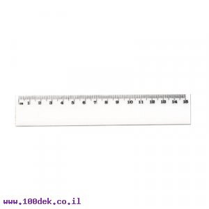 סרגל פלסטי 15 ס"מ שקוף