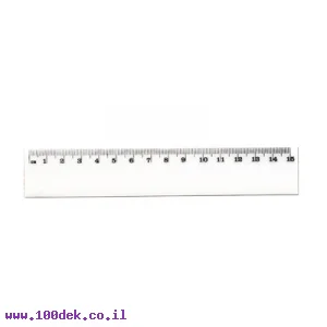 סרגל פלסטי 15 ס"מ שקוף