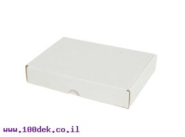 תמונה של מוצר קופסה מקרטון לבן - 225x160x40 מ"מ