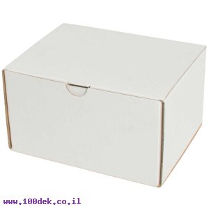 קופסה מקרטון לבן - 145x174x103 מ"מ